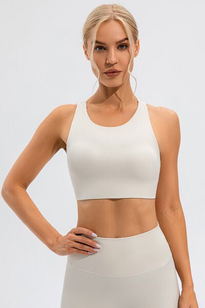 ZenSculpt Round Neck Cutout Cropped Active Tank