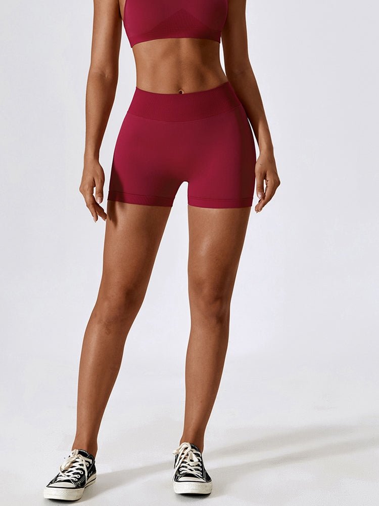 ZenSculpt Wide Waistband Slim Fit Sports Shorts