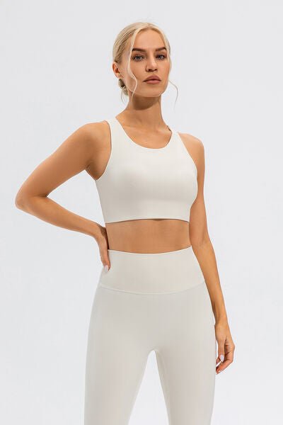 ZenSculpt Round Neck Cutout Cropped Active Tank