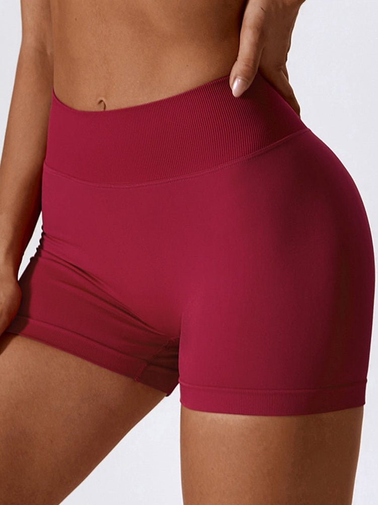 ZenSculpt Wide Waistband Slim Fit Sports Shorts