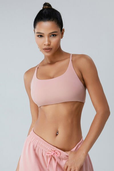 YogaFlex Crisscross Spaghetti Strap Active Bra
