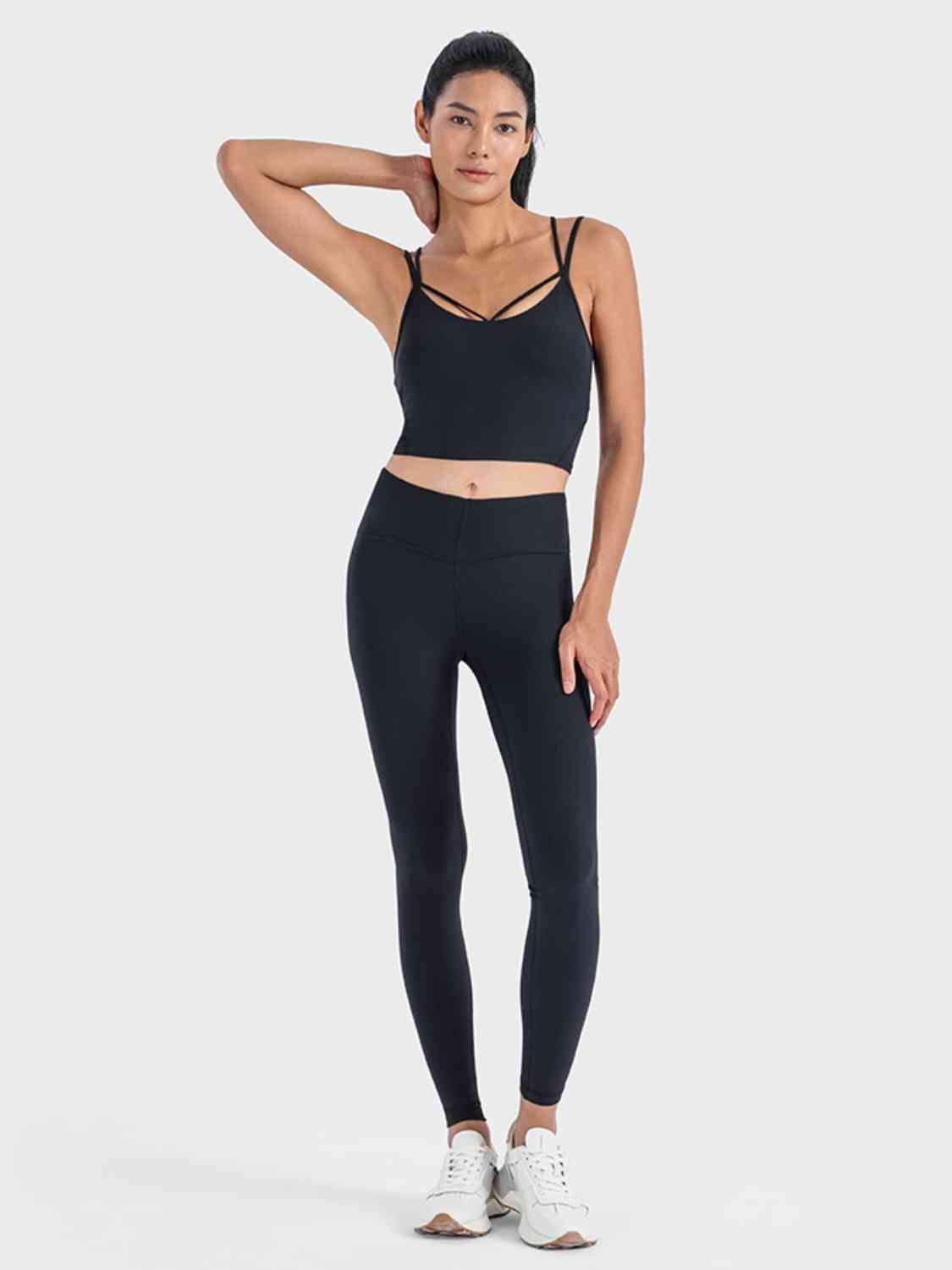 YogaFlex Double Strap Ribbed Sports Cami