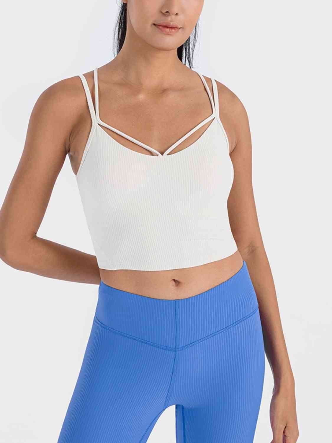 YogaFlex Double Strap Ribbed Sports Cami