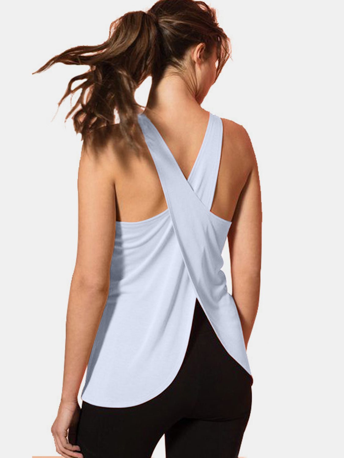 YogaFlex Crisscross Scoop Neck Active Tank