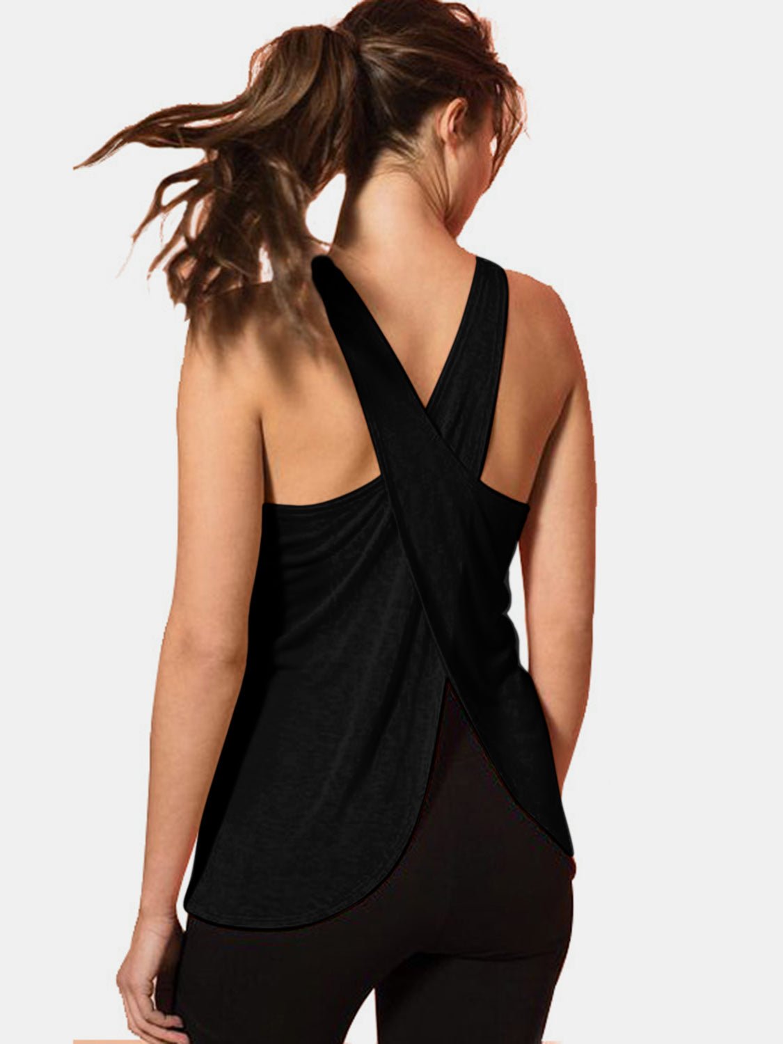 YogaFlex Crisscross Scoop Neck Active Tank