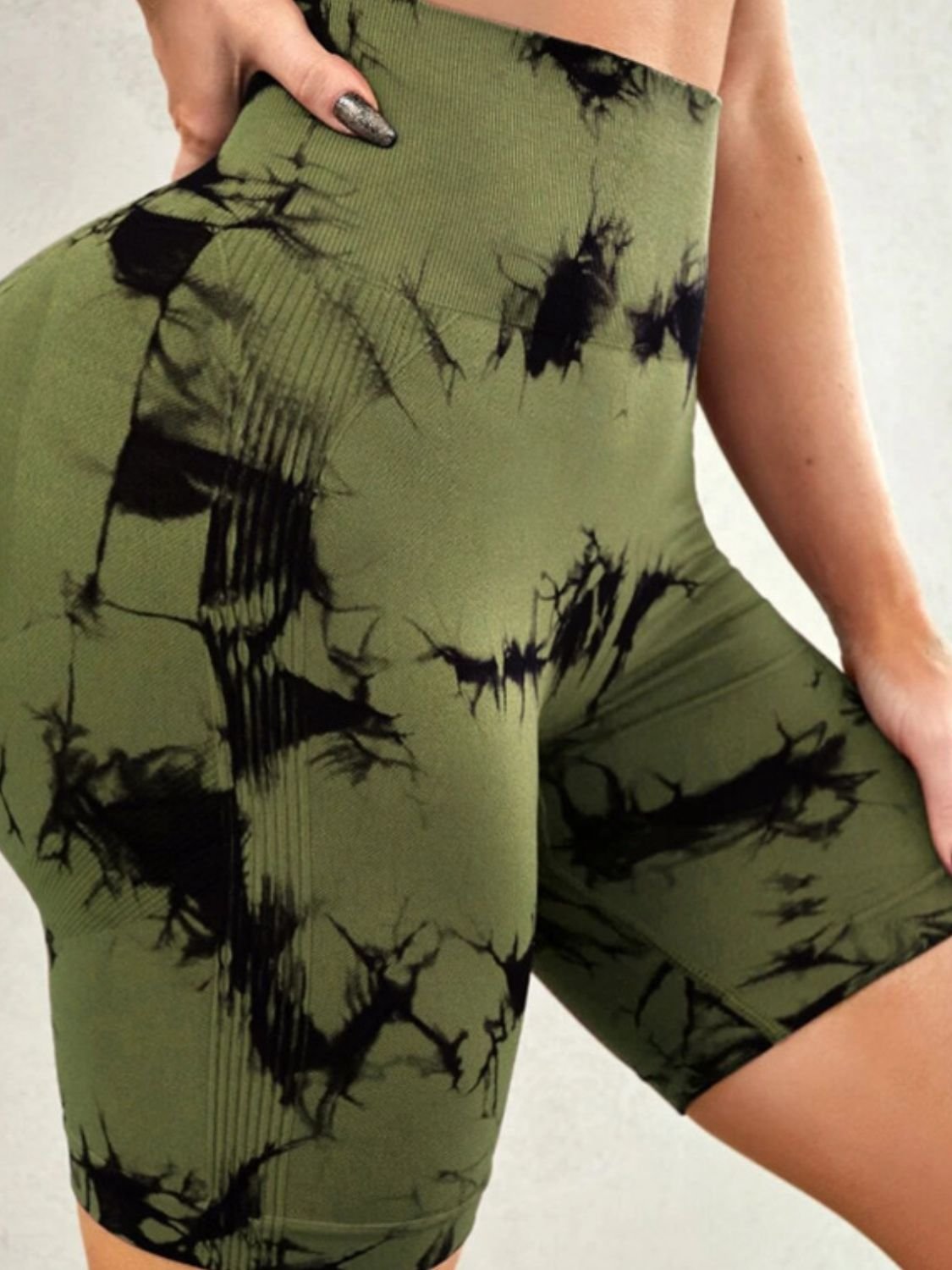 ZenSculpt Tie-Dye High Waist Active Shorts