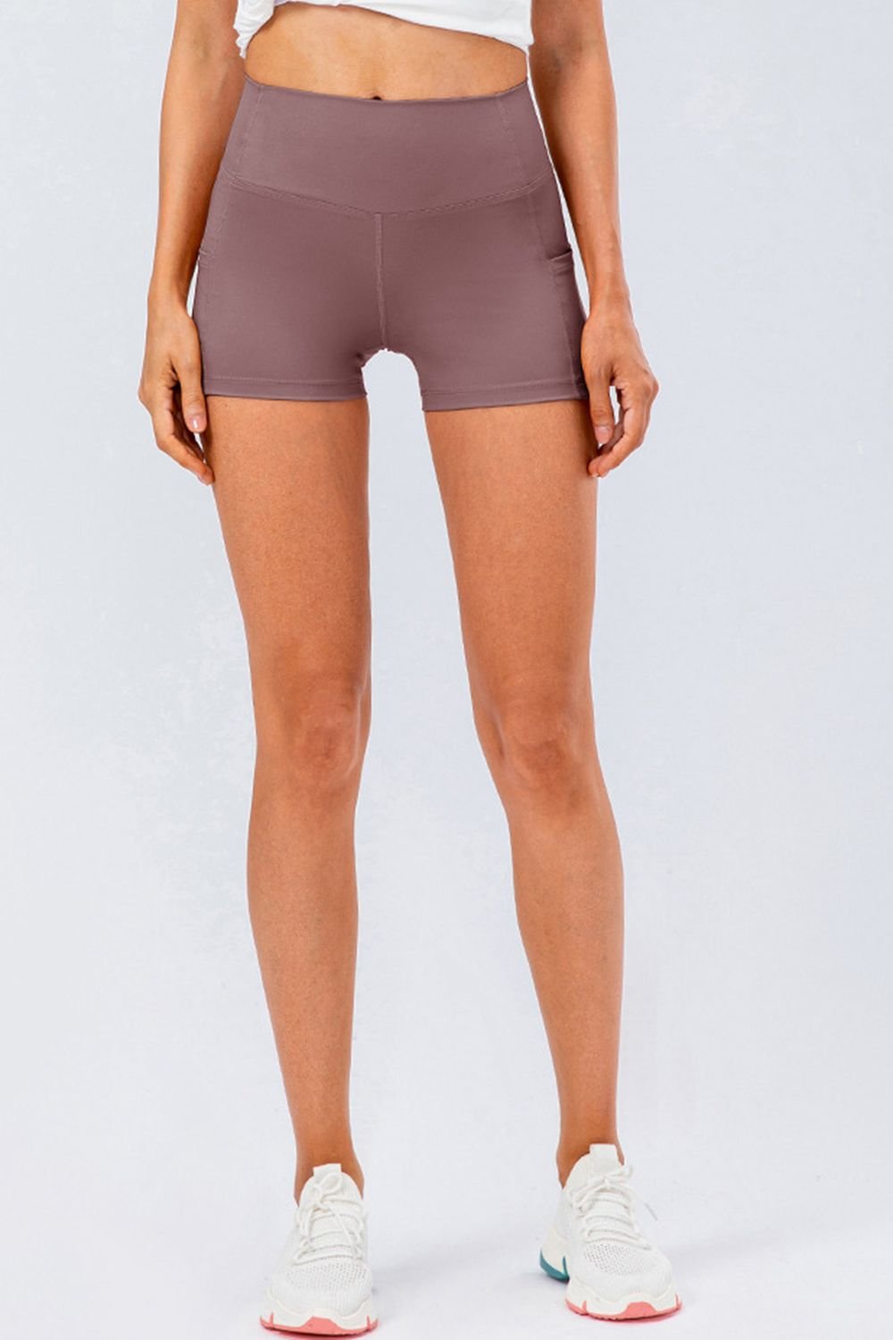 YogaFlex Slim Fit Wide Waistband Sports Shorts