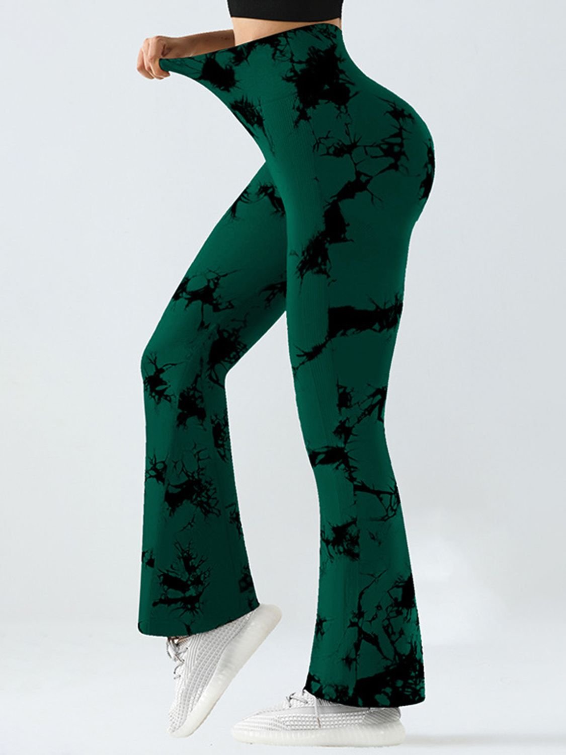 YogaFlex Tie-Dye High Waist Bootcut Active Leggings