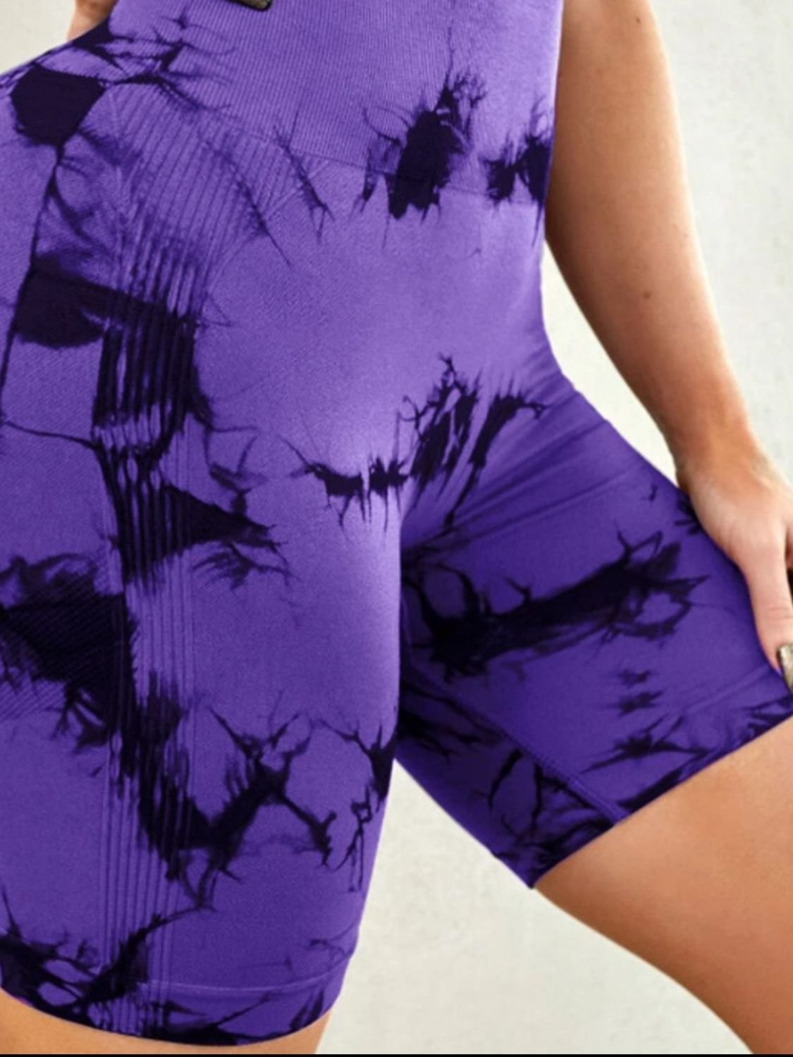 ZenSculpt Tie-Dye High Waist Active Shorts