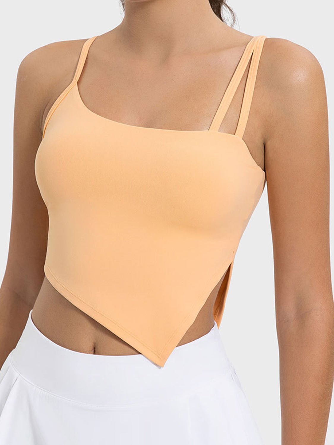 TrainTech Slit Asymmetrical Neck Active Cami