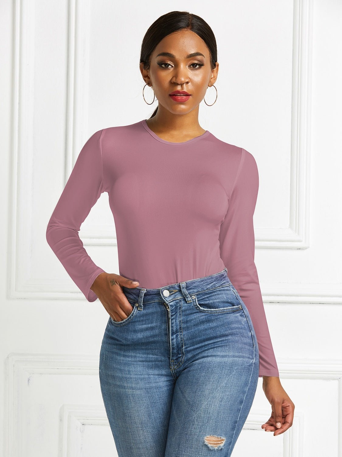 TrainTech Round Neck Long Sleeve Bodysuit