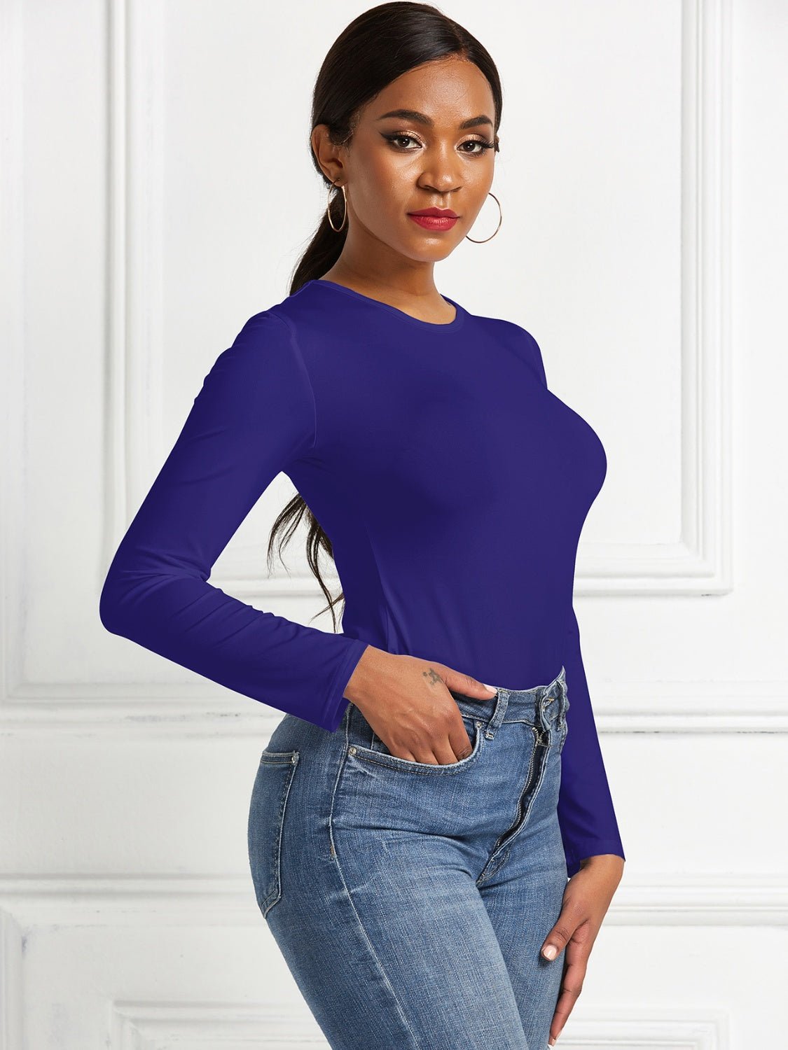 TrainTech Round Neck Long Sleeve Bodysuit