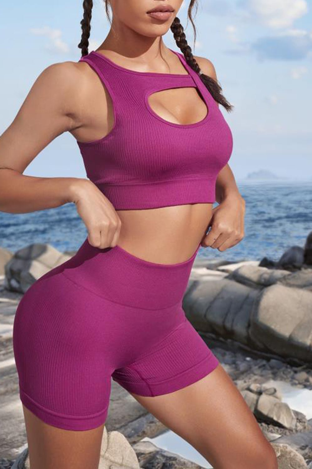 ZenSculpt Cutout Two-Piece Sports Set