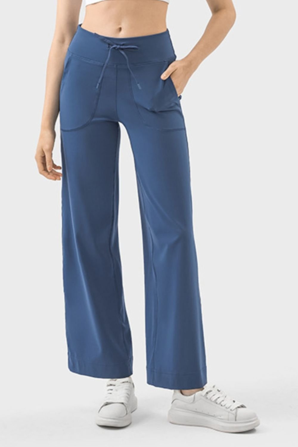 YogaFlex Drawstring Active Pants with Pockets