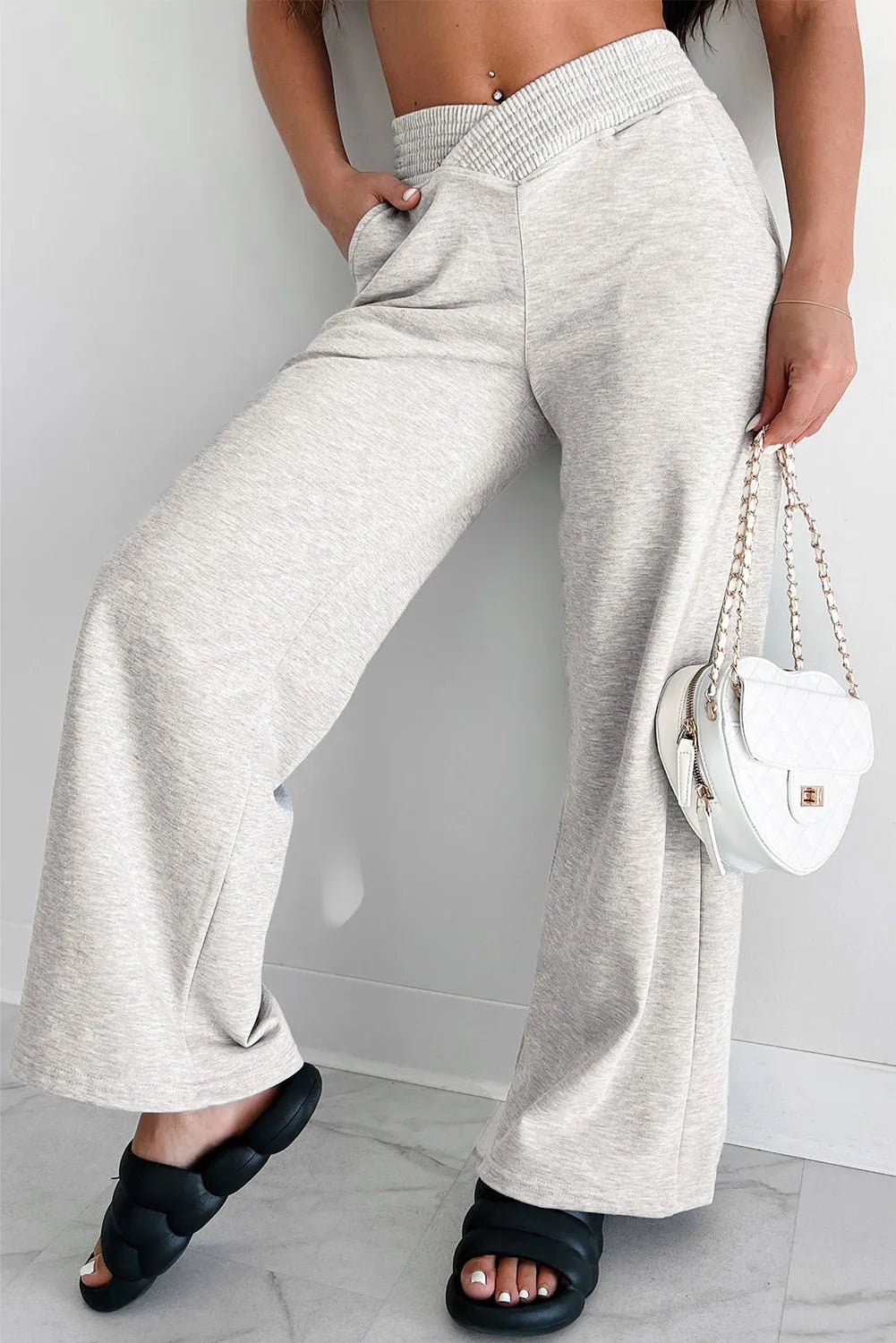 YogaFlex Elastic Waist Active Pants with Pockets