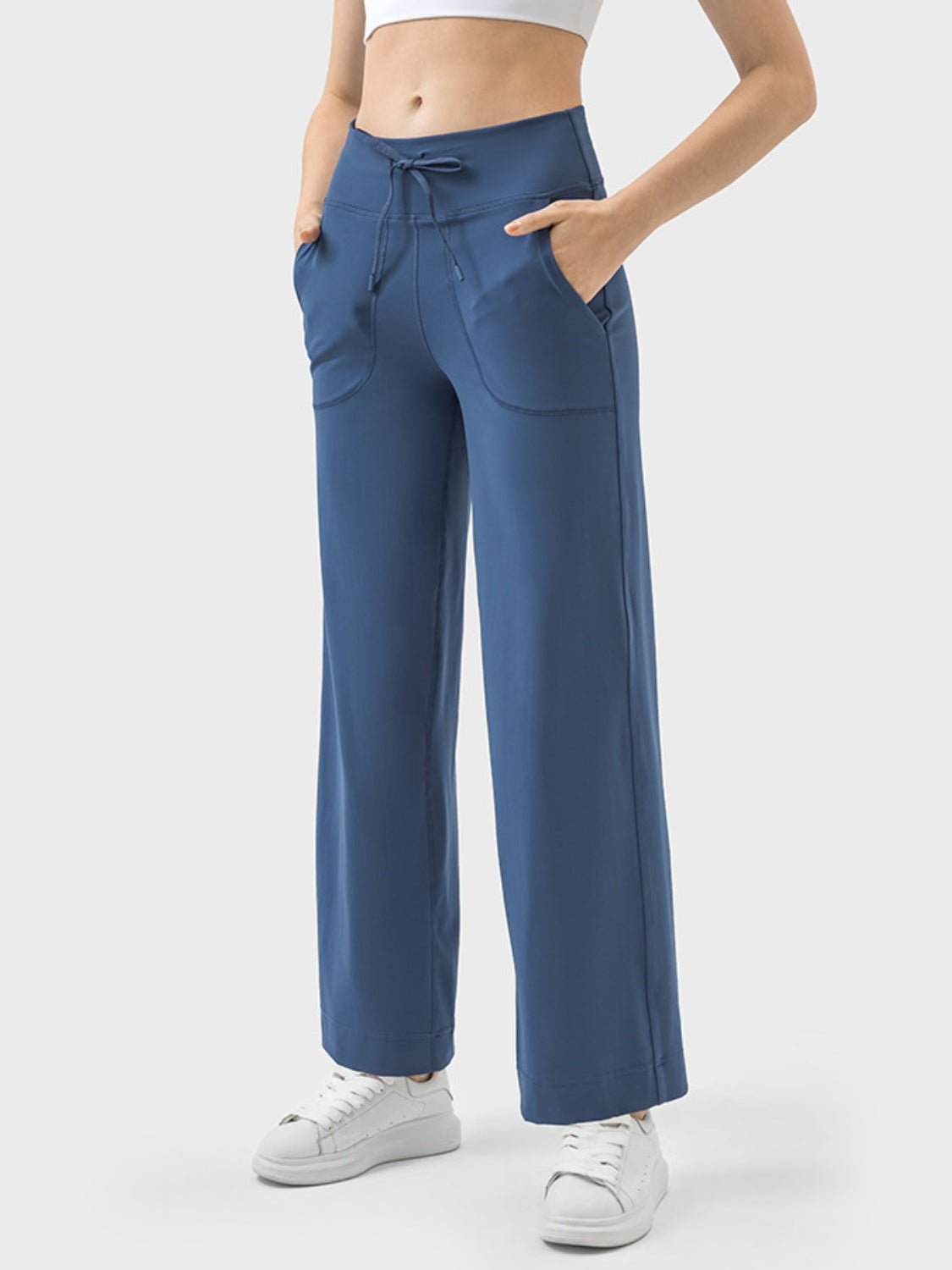 YogaFlex Drawstring Active Pants with Pockets