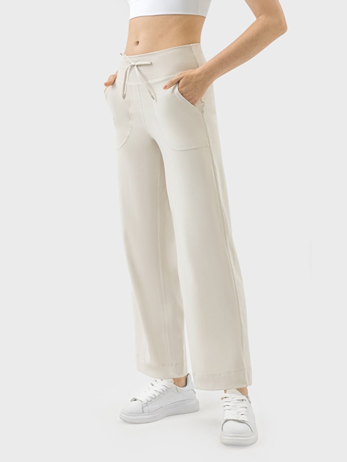 YogaFlex Drawstring Active Pants with Pockets