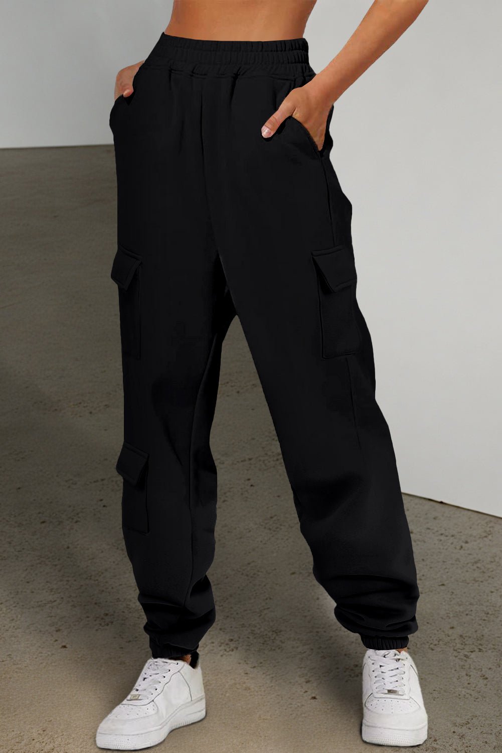 TrainTech Pocketed Elastic Waist Active Joggers