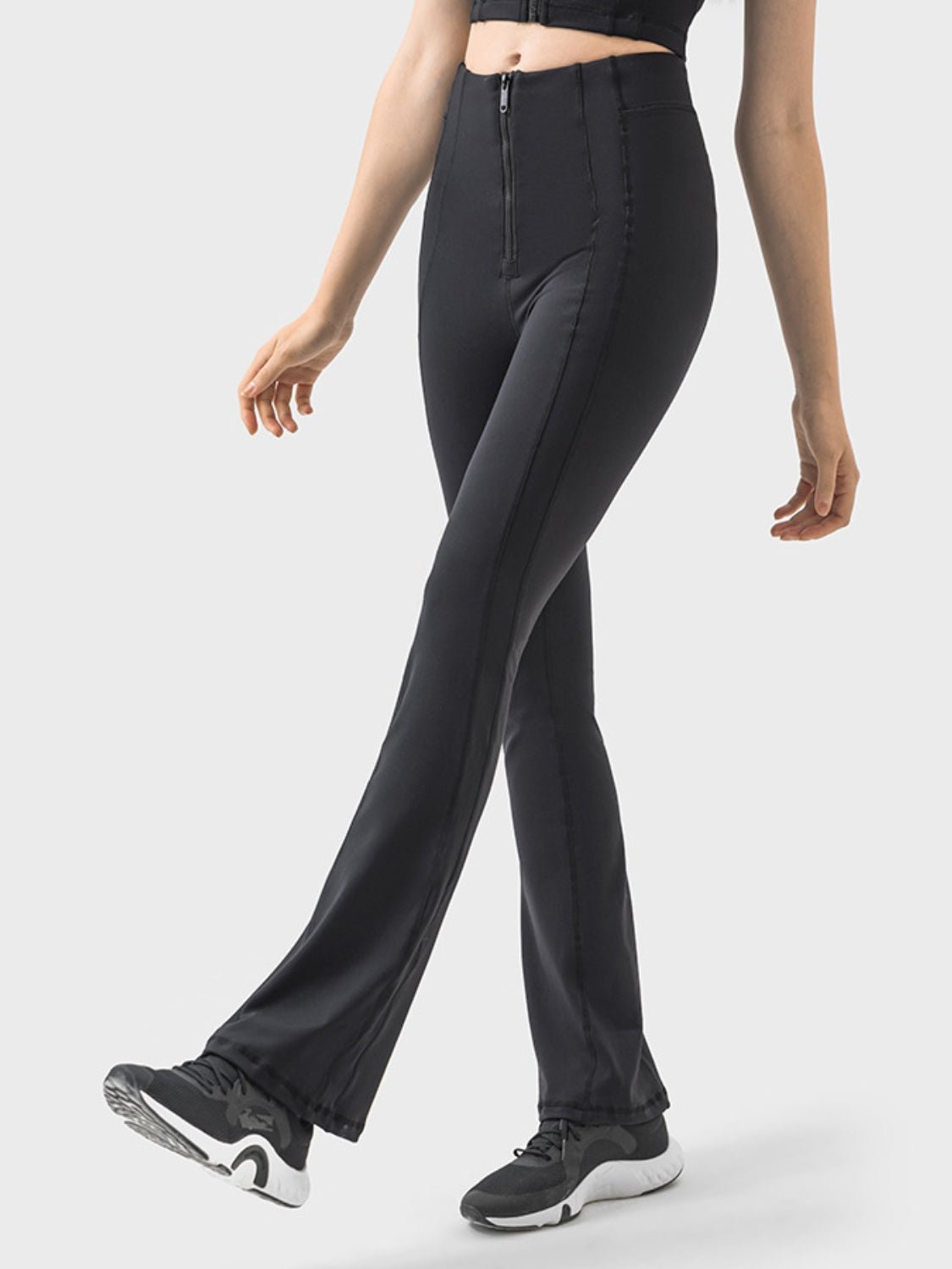 ZenSculpt Zipper Detail High Waist Active Pants