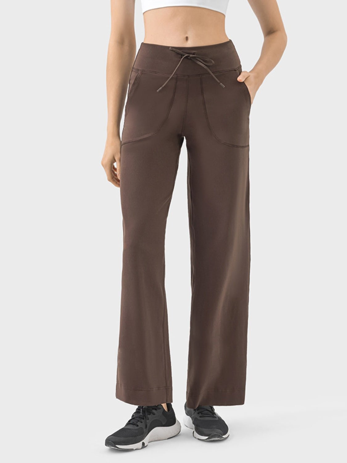 YogaFlex Drawstring Active Pants with Pockets